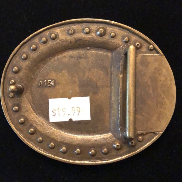 Gold Rhinestone Belt Buckle - Picture 2 of 3